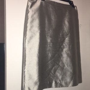 Gorgeous J Crew silver wool silk blend skirt.